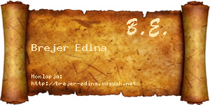 Brejer Edina névjegykártya